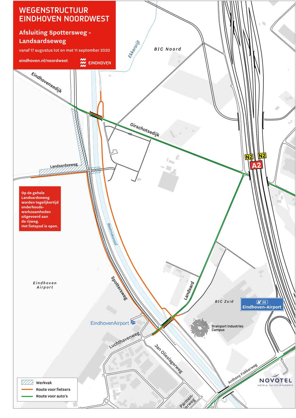 LR Wegenstructuur Eindhoven Noordwest Afsluiting Spottersweg Landsardseweg17aug 11sep2020 definitief 1